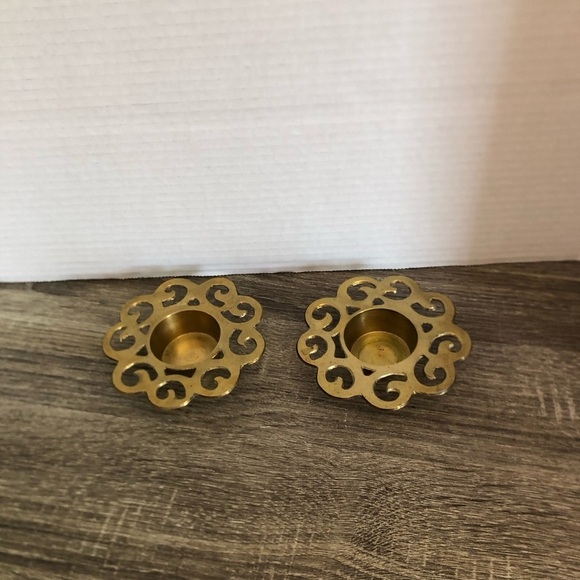 Vtg Brass Candle Holders - Picture 2 of 9